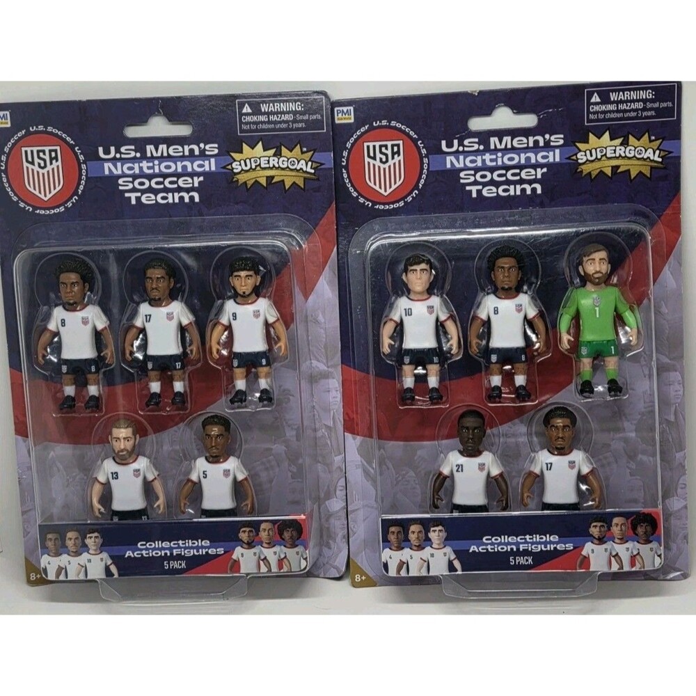 (2) 5 packPMI Supergoal USMNT U.S. Mens National Soccer Team Collectible Figures